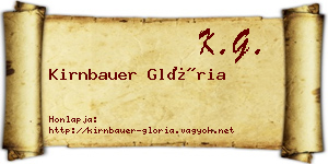 Kirnbauer Glória névjegykártya